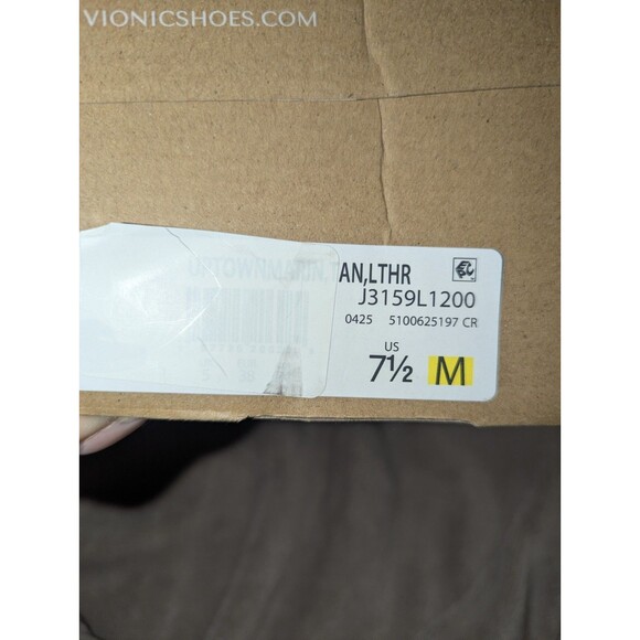 Vionic Uptown Marin Women's Wedge Thong Orthopedic Sandal Tan Leather NIB 7.5M - Picture 8 of 9